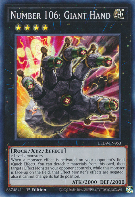 Number 106: Giant Hand [LED9-EN053] Super Rare | Tables and Towers