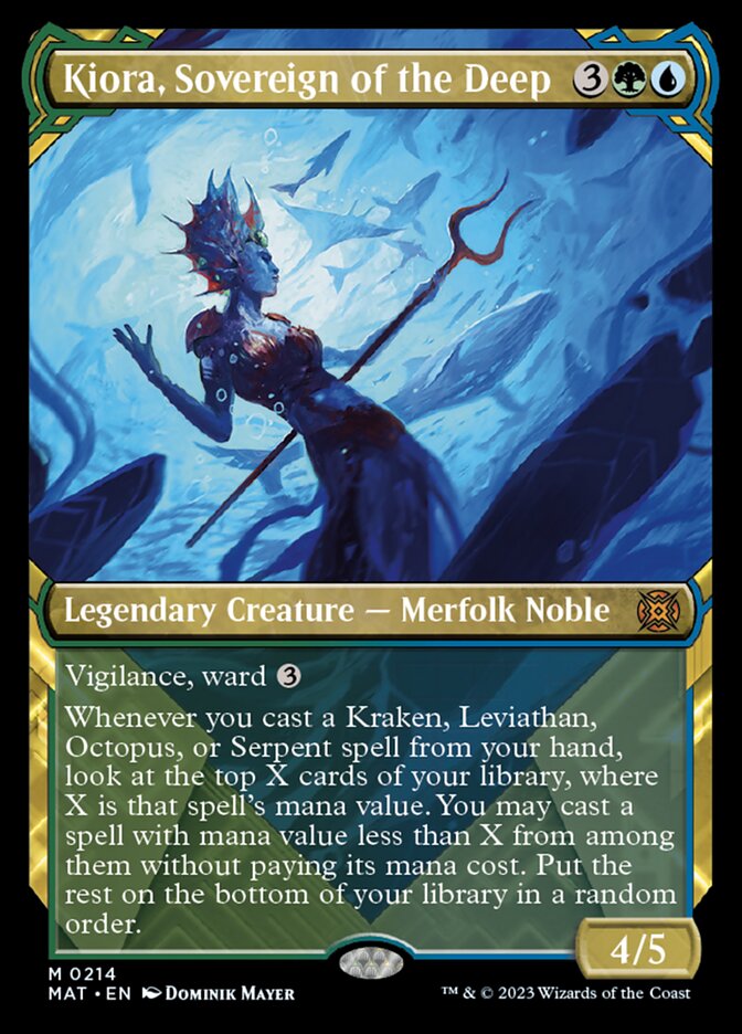 Kiora, Sovereign of the Deep (Showcase Halo Foil) [March of the Machine: The Aftermath] | Tables and Towers