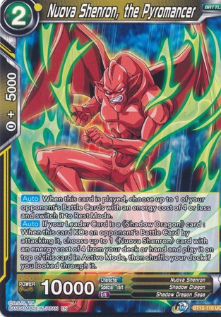 Nuova Shenron, the Pyromancer (BT12-110) [Vicious Rejuvenation] | Tables and Towers