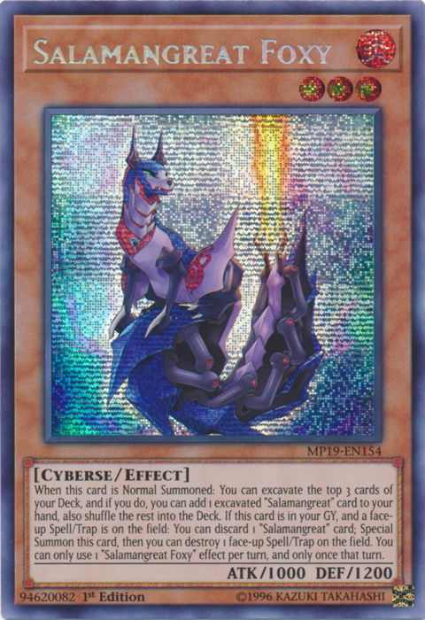 Salamangreat Foxy [MP19-EN154] Prismatic Secret Rare | Tables and Towers