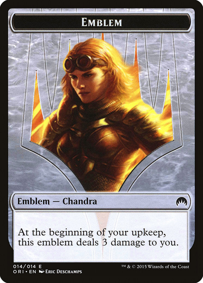 Chandra, Roaring Flame Emblem [Magic Origins Tokens] | Tables and Towers