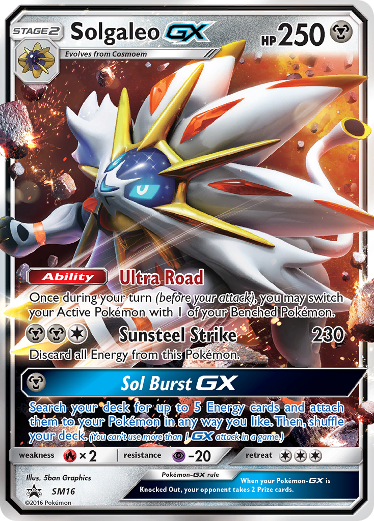 Solgaleo GX (SM16) [Sun & Moon: Black Star Promos] | Tables and Towers