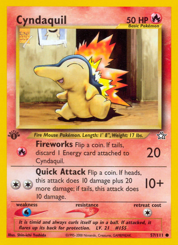 Cyndaquil (57/111) [Neo Genesis 1st Edition] | Tables and Towers