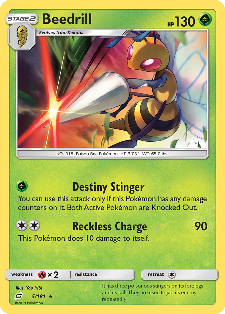 Beedrill (5/181) [Sun & Moon: Team Up] | Tables and Towers