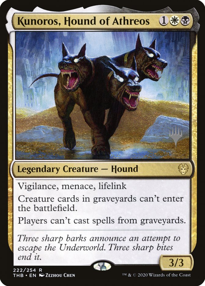 Kunoros, Hound of Athreos (Promo Pack) [Theros Beyond Death Promos] | Tables and Towers