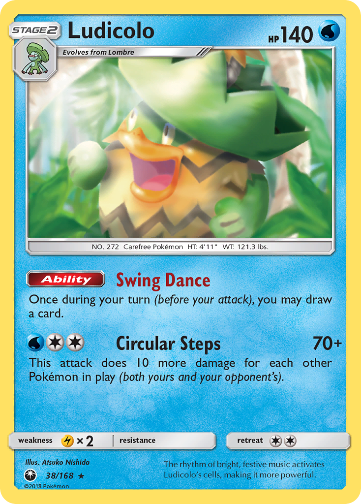 Ludicolo (38/168) [Sun & Moon: Celestial Storm] | Tables and Towers