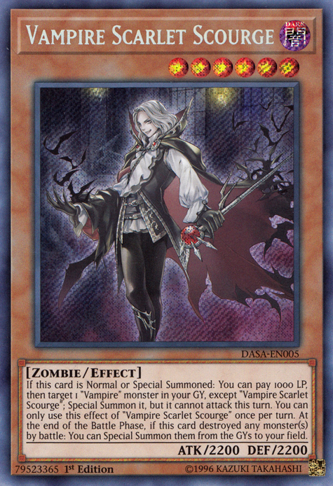 Vampire Scarlet Scourge [DASA-EN005] Secret Rare | Tables and Towers