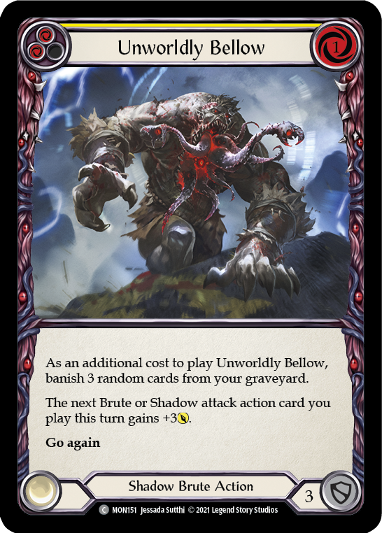 Unworldly Bellow (Yellow) [MON151] (Monarch)  1st Edition Normal | Tables and Towers