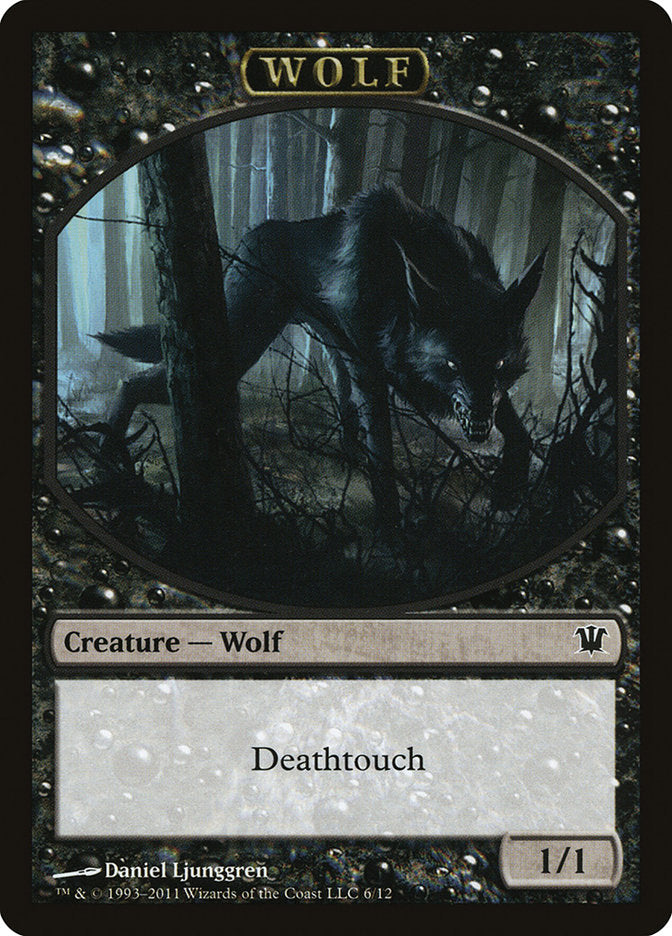 Wolf Token (6/12) [Innistrad Tokens] | Tables and Towers