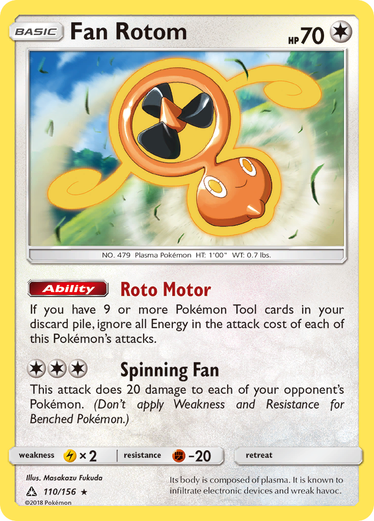 Fan Rotom (110/156) [Sun & Moon: Ultra Prism] | Tables and Towers