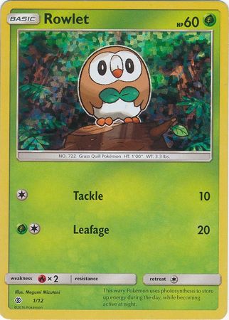 Rowlet (1/12) [McDonald's Promos: 2017 Collection] | Tables and Towers