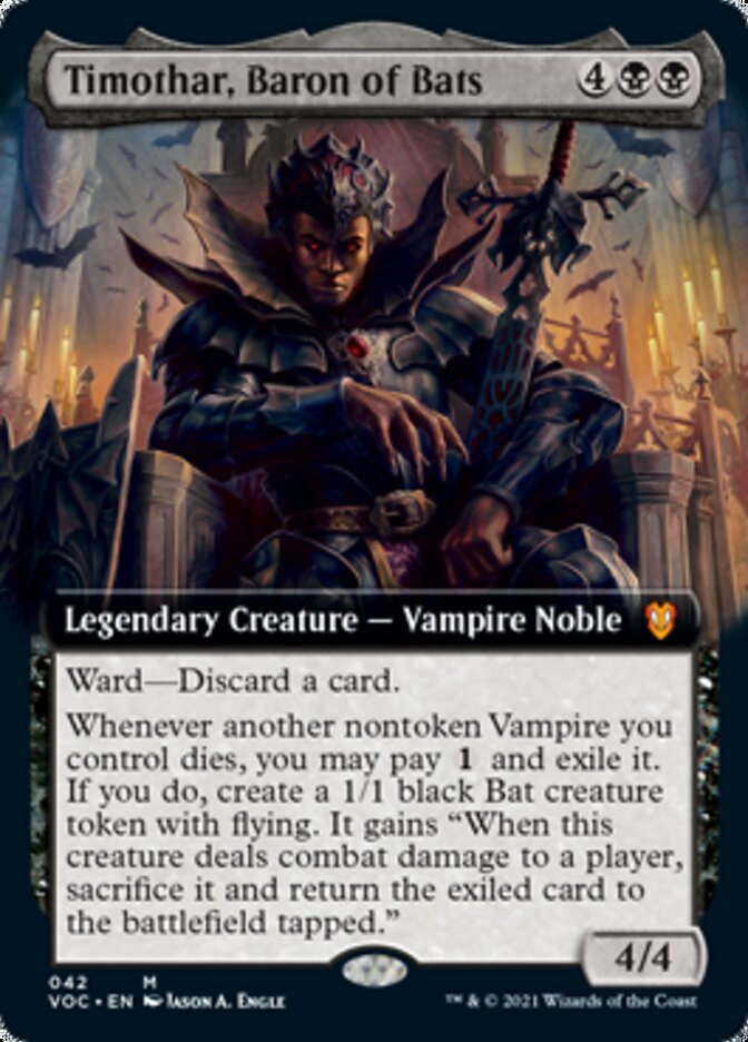 Timothar, Baron of Bats (Extended Art) [Innistrad: Crimson Vow Commander] | Tables and Towers