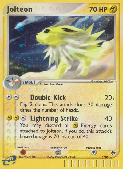 Jolteon (6/100) [EX: Sandstorm] | Tables and Towers