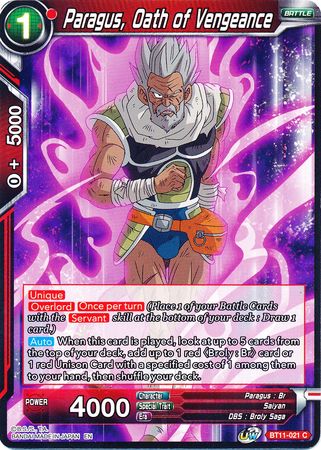 Paragus, Oath of Vengeance (BT11-021) [Vermilion Bloodline] | Tables and Towers