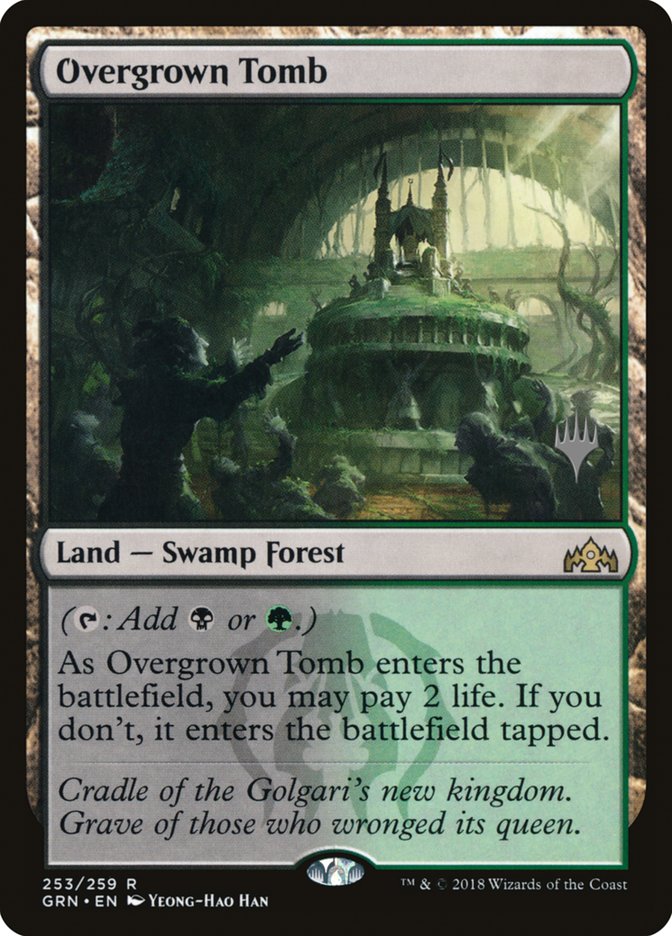 Overgrown Tomb (Promo Pack) [Guilds of Ravnica Promos] | Tables and Towers