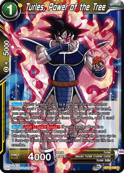 Turles, Power of the Tree (BT15-108) [Saiyan Showdown] | Tables and Towers