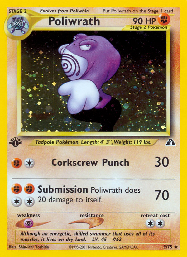 Poliwrath (9/75) [Neo Discovery 1st Edition] | Tables and Towers