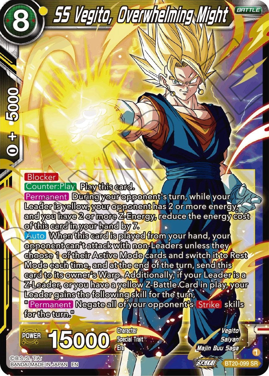 SS Vegito, Overwhelming Might (BT20-099) [Power Absorbed] | Tables and Towers