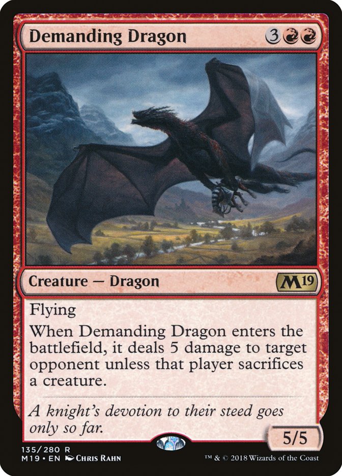 Demanding Dragon [Core Set 2019] | Tables and Towers