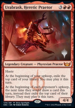 Urabrask, Heretic Praetor (Promo Pack) [Streets of New Capenna Promos] | Tables and Towers