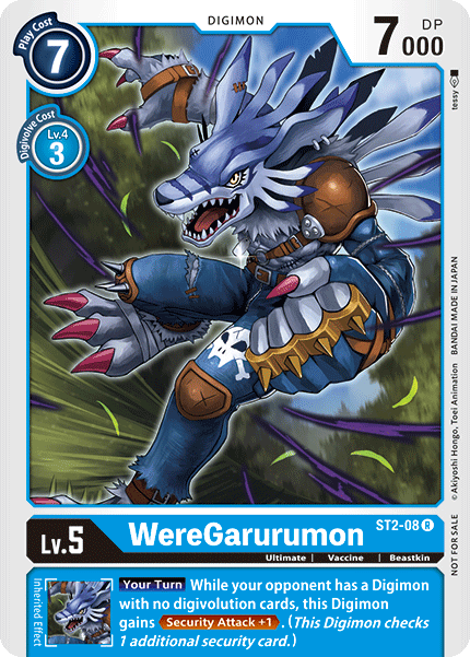 WereGarurumon [ST2-08] (Tamer Party) [Starter Deck: Cocytus Blue Promos] | Tables and Towers