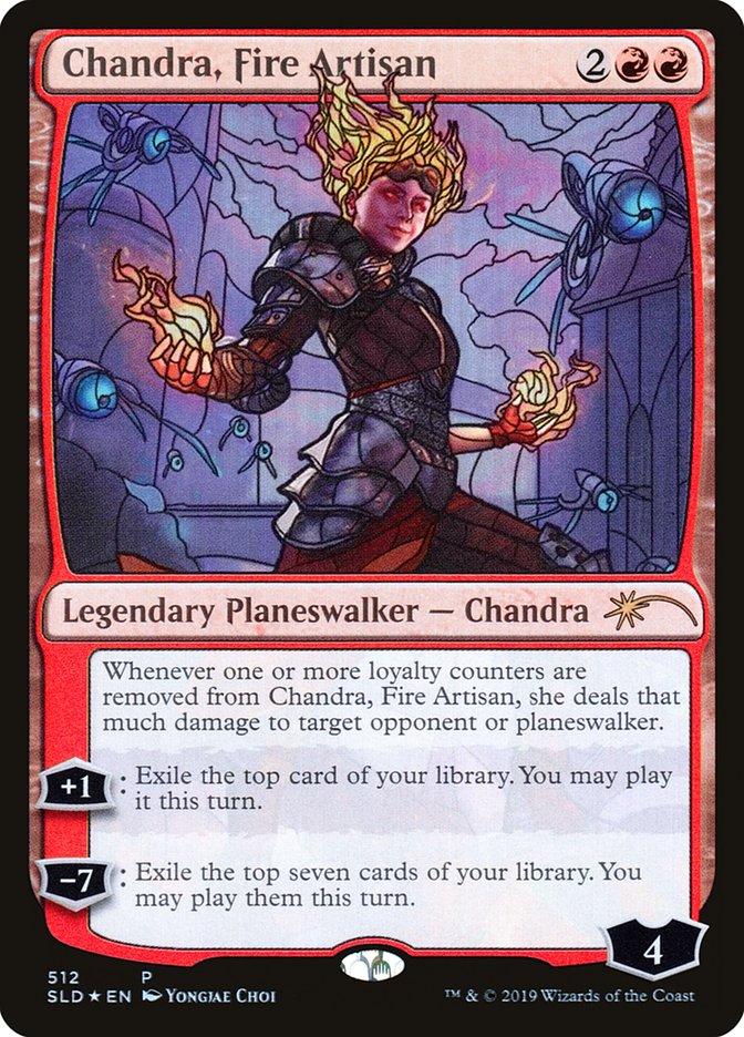 Chandra, Fire Artisan (Stained Glass) [Secret Lair Drop Promos] | Tables and Towers