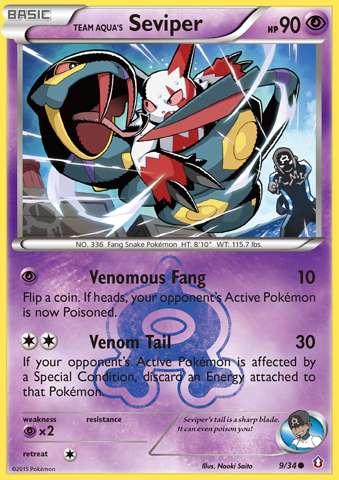 Team Aqua's Seviper (9/34) [XY: Double Crisis] | Tables and Towers