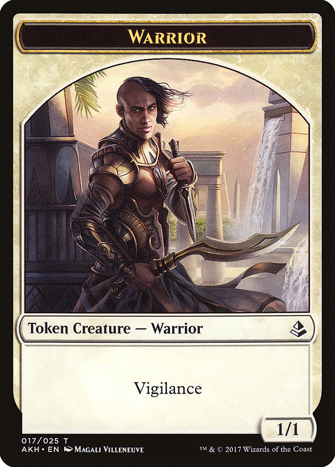 Glyph Keeper // Warrior Double-Sided Token [Amonkhet Tokens] | Tables and Towers