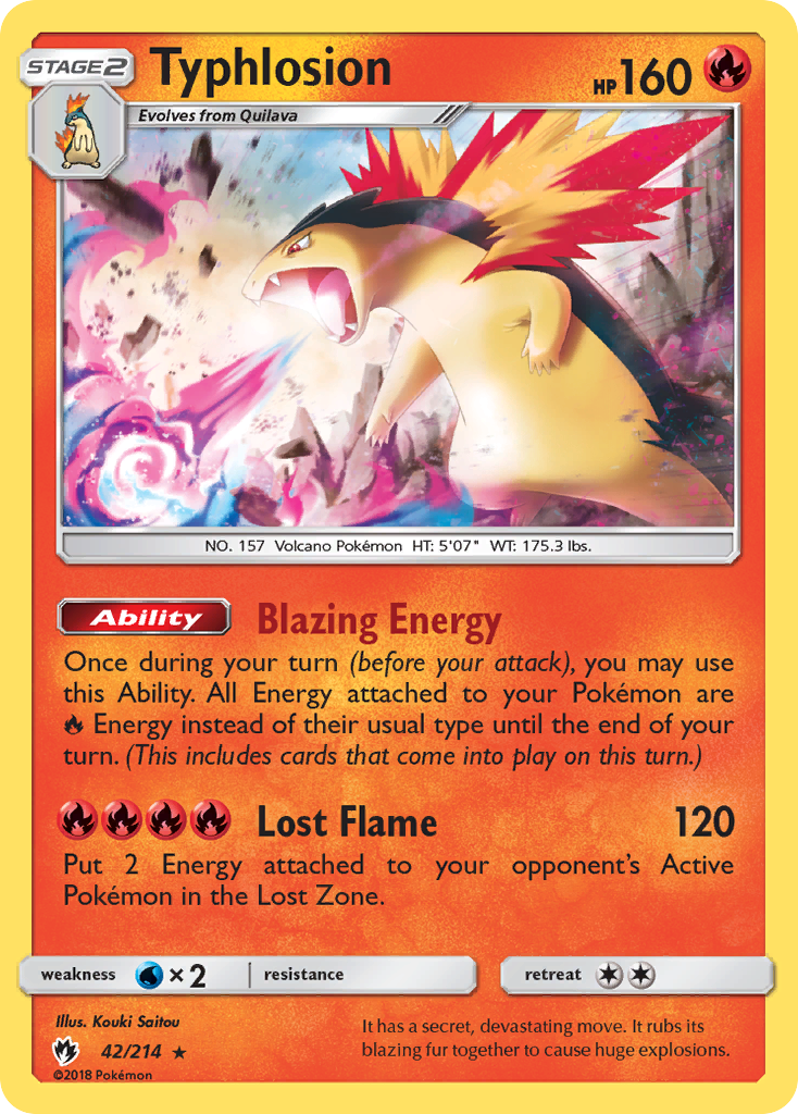 Typhlosion (42/214) [Sun & Moon: Lost Thunder] | Tables and Towers