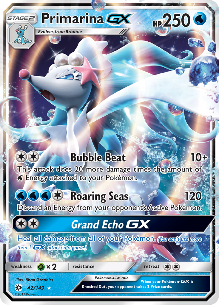 Primarina GX (42/149) [Sun & Moon: Base Set] | Tables and Towers