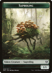 Beast // Saproling Double-Sided Token [Zendikar Rising Commander Tokens] | Tables and Towers