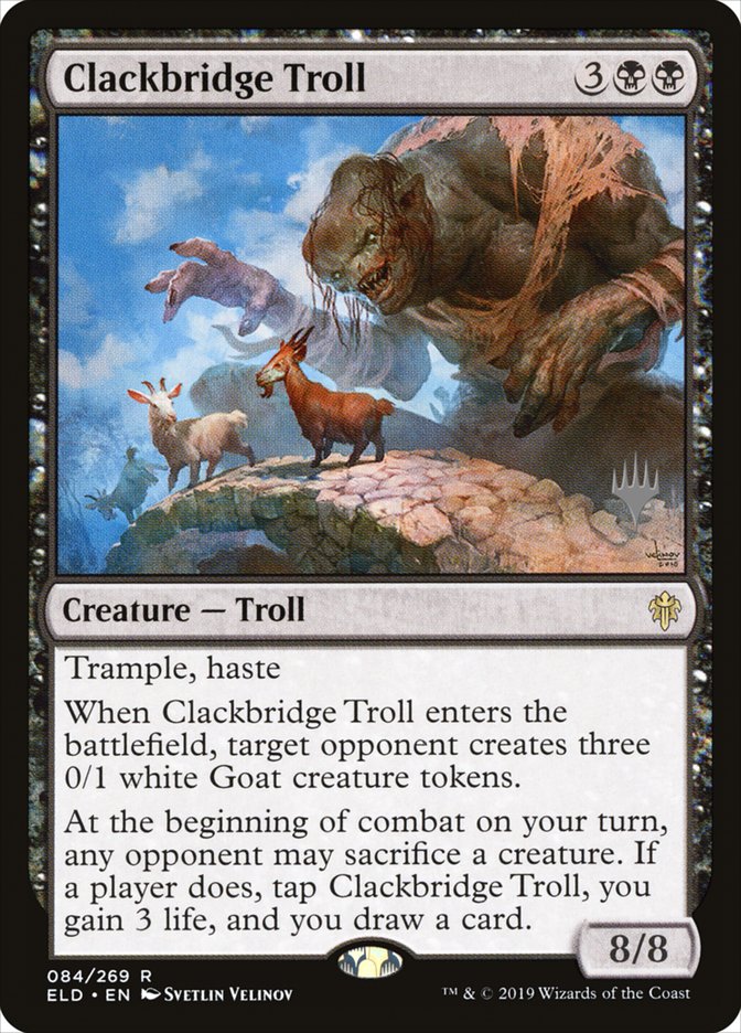 Clackbridge Troll (Promo Pack) [Throne of Eldraine Promos] | Tables and Towers