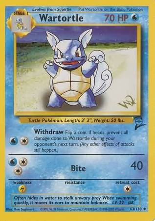 Wartortle (63/130) (W Stamped Promo) [Base Set 2] | Tables and Towers