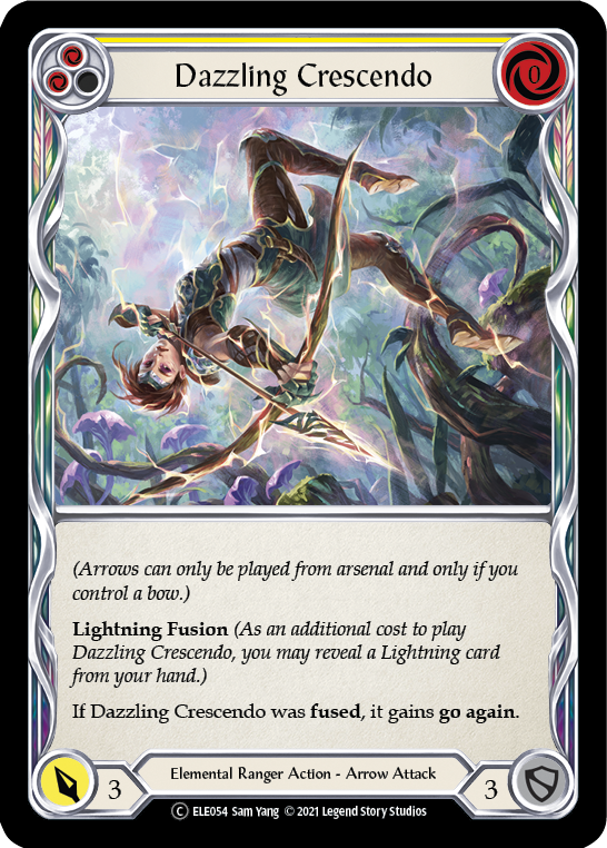 Dazzling Crescendo (Yellow) [U-ELE054] (Tales of Aria Unlimited)  Unlimited Rainbow Foil | Tables and Towers