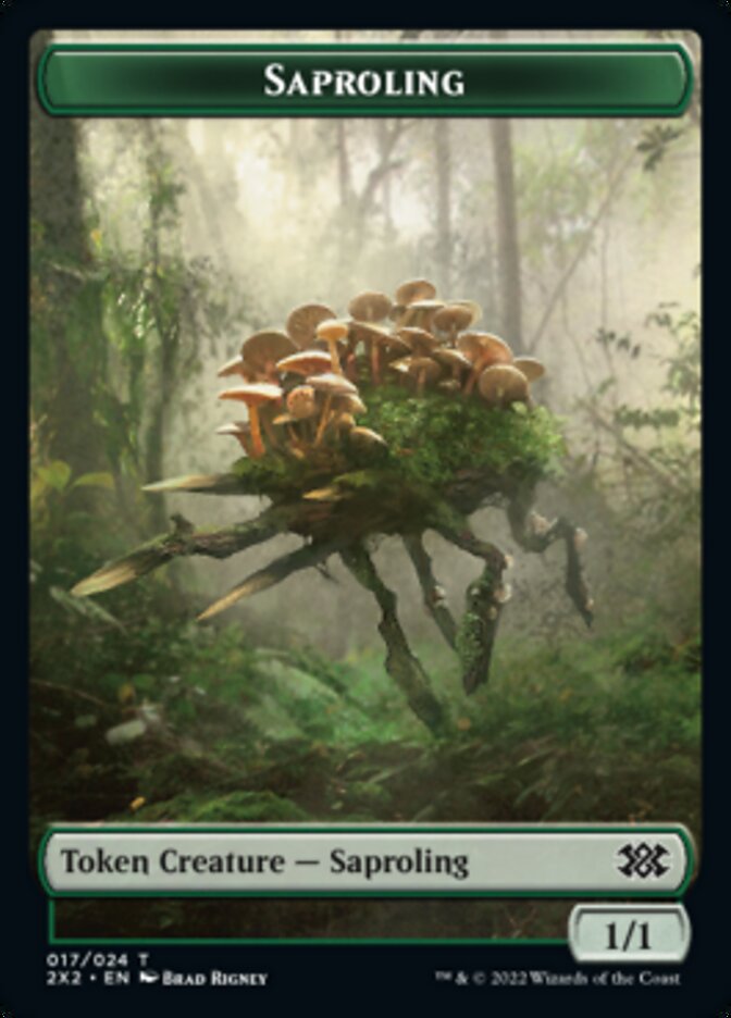 Saproling // Spirit (008) Double-Sided Token [Double Masters 2022 Tokens] | Tables and Towers