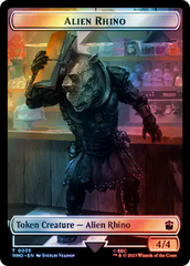 Alien Rhino // Mutant Double-Sided Token (Surge Foil) [Doctor Who Tokens] | Tables and Towers