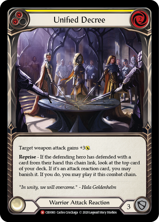 Unified Decree [CRU083] (Crucible of War)  1st Edition Rainbow Foil | Tables and Towers