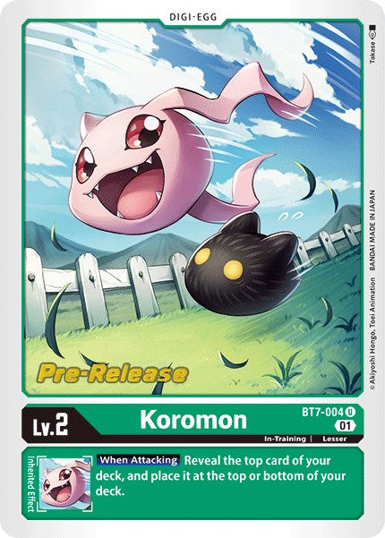 Koromon [BT7-004] [Next Adventure Pre-Release Cards] | Tables and Towers