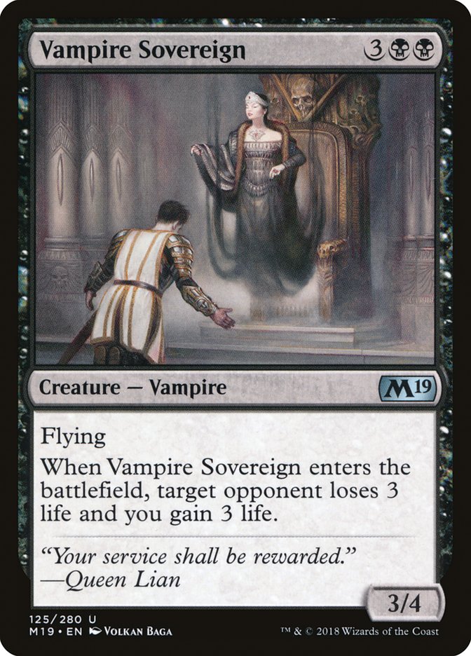 Vampire Sovereign [Core Set 2019] | Tables and Towers