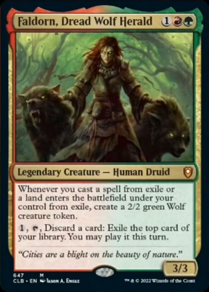 Faldorn, Dread Wolf Herald [Commander Legends: Battle for Baldur's Gate] | Tables and Towers