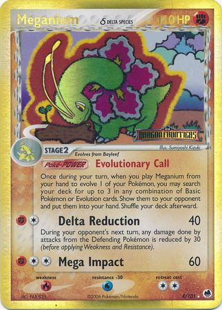 Meganium (4/101) (Delta Species) (Stamped) [EX: Dragon Frontiers] | Tables and Towers