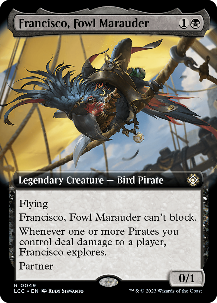 Francisco, Fowl Marauder (Extended Art) [The Lost Caverns of Ixalan Commander] | Tables and Towers