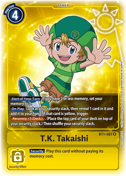 T.K. Takaishi [BT1-087] (Buy-A-Box Promo) [Release Special Booster Ver.1.0 Promos] | Tables and Towers