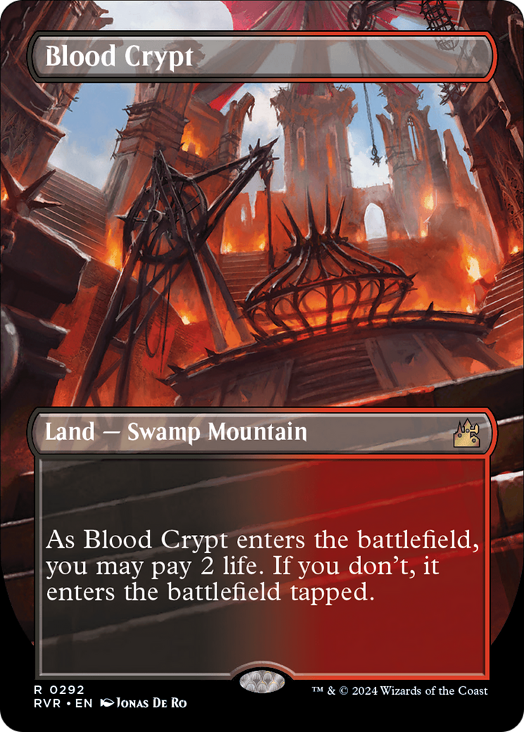 Blood Crypt (Borderless) [Ravnica Remastered] | Tables and Towers