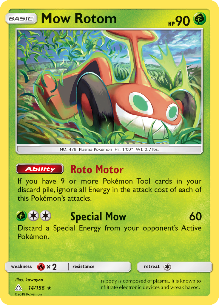 Mow Rotom (14/156) [Sun & Moon: Ultra Prism] | Tables and Towers