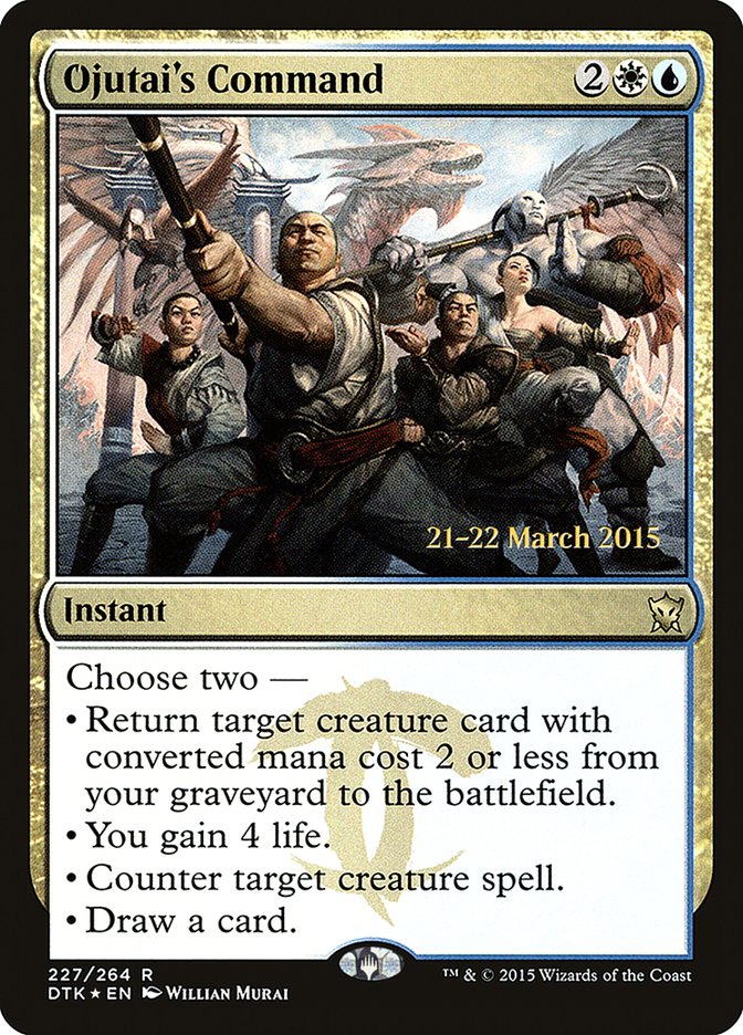 Ojutai's Command [Dragons of Tarkir Prerelease Promos] | Tables and Towers