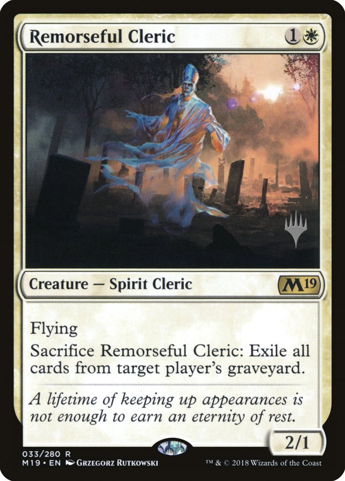 Remorseful Cleric (Promo Pack) [Core Set 2019 Promos] | Tables and Towers