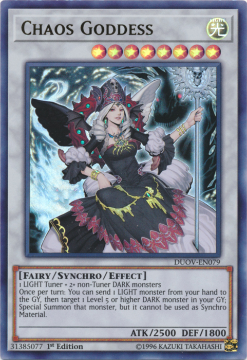 Chaos Goddess [DUOV-EN079] Ultra Rare | Tables and Towers