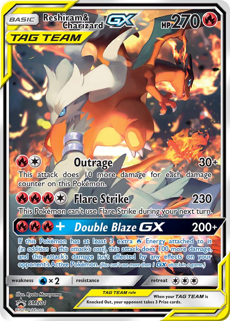 Reshiram & Charizard GX (SM201) [Sun & Moon: Black Star Promos] | Tables and Towers