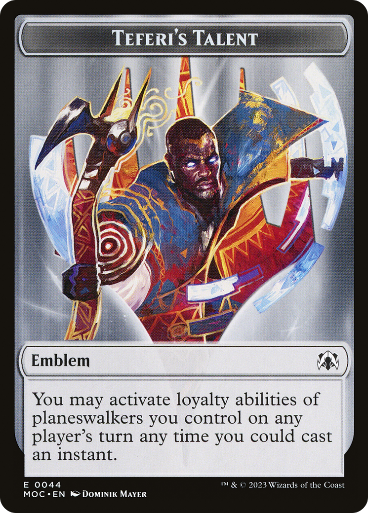 Elemental (02) // Teferi's Talent Emblem Double-Sided Token [March of the Machine Commander Tokens] | Tables and Towers